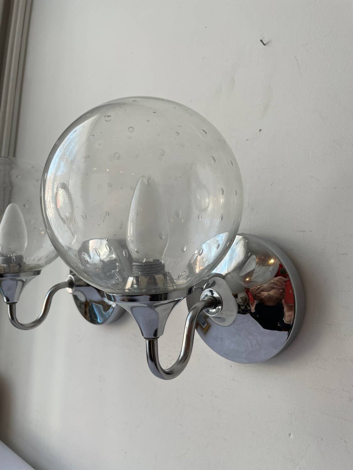 Pair of 60s/70s wall lights