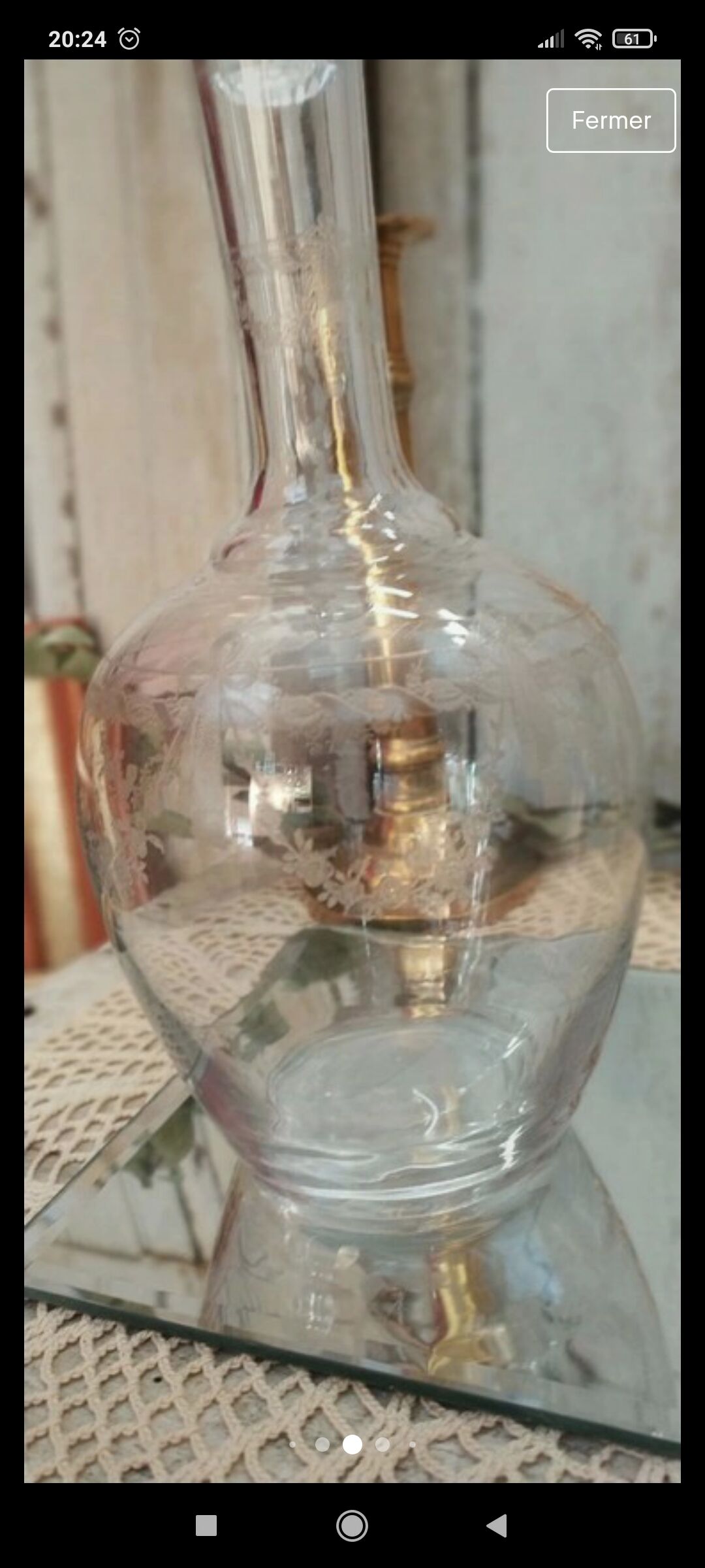 Vintage crystal carafe