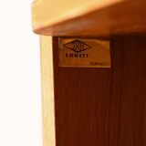 Vintage bookcase with pull-out shelf