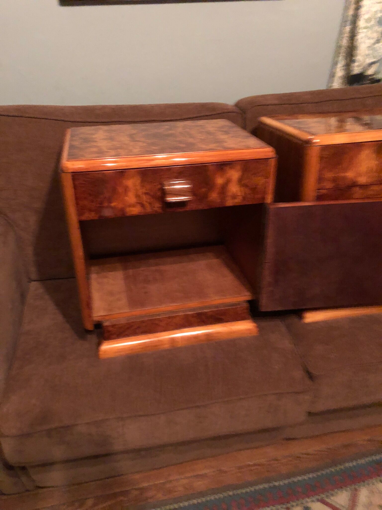 Pair of Art Deco bedside tables