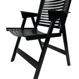 Chaise pliante slovène Rex Plywood pour Stol années 1950 en noir