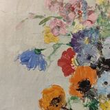 Tableau bouquet de fleurs signé armando buso