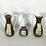 Mid-century ceramic teapot set by Alfa Ceramiche, Italy 1950s