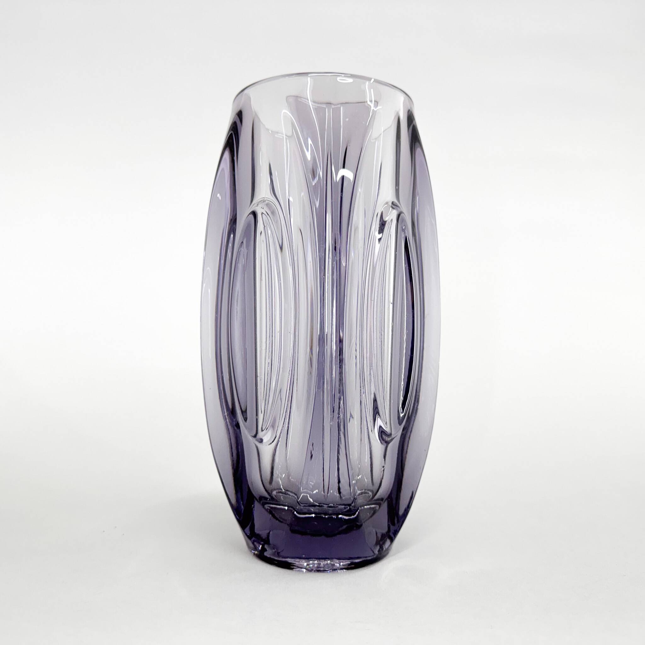 Glass Vase by Rudolf Schrotter for Sklo Union, 1950's