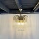 4-layered teardrop chandelier with clear Murano glass