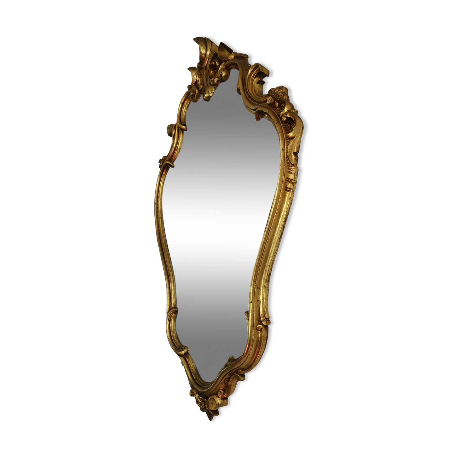 Baroque style gold resin mirror, 50s-60s