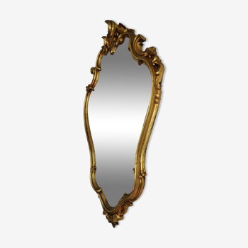 Baroque style gold resin mirror, 50s-60s