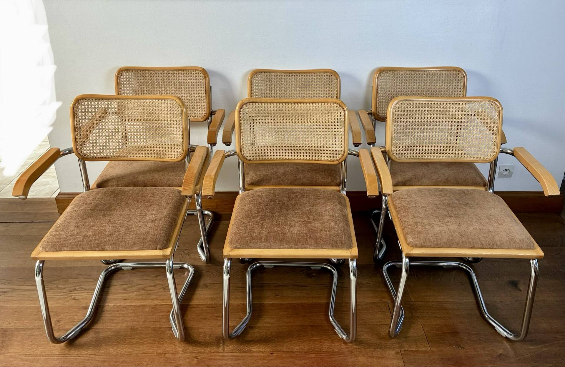 Set of 6 B64 chairs by Marcel Breuer