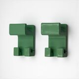 Teal Green Olaf von Bohr Gedy Hooks, Italy 1970s – Space Age Design