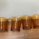 Set of 4 vintage Duralex amber glass water glasses