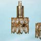 Suspensions Vintage Palwa en laiton & cristal