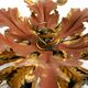 Very beautiful 1960s gold-plated ceiling or wall lamp by Banci Firenze, Ita