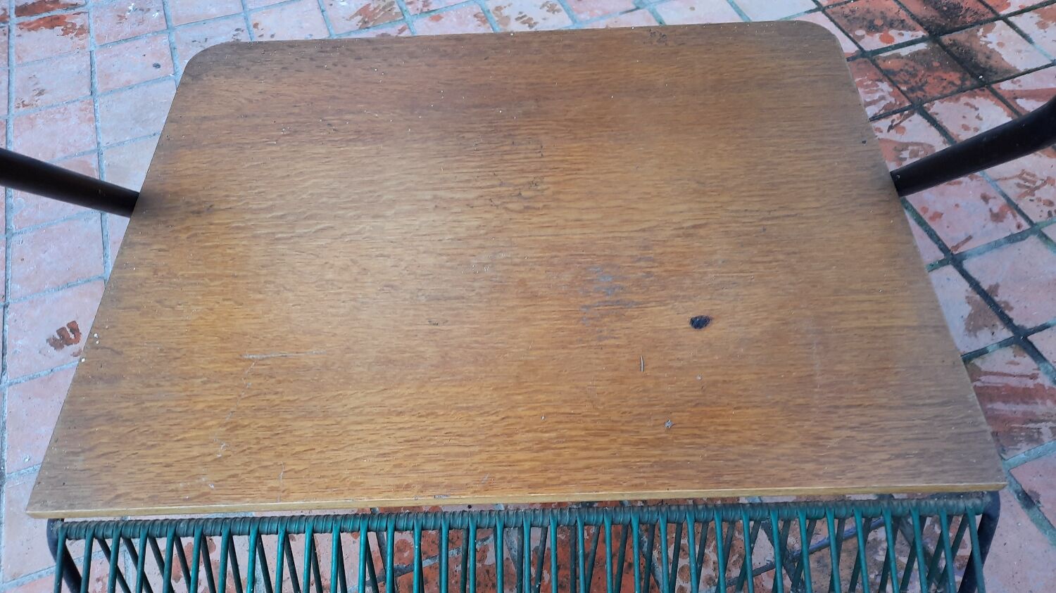 Trolley on wheels with vinyl door