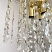 Vintage Italian cascade chandelier with pendants.