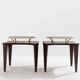 Alberto Pinto paire de tables d’appoint wengé et laiton 1990