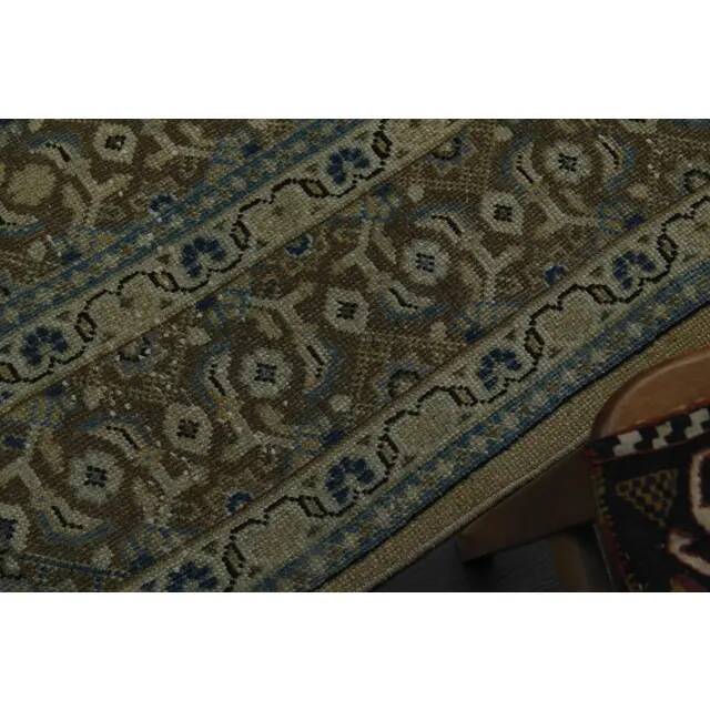 1970s Vintage Persian Handmade Wool Cotton Brown Area Rug 292x392