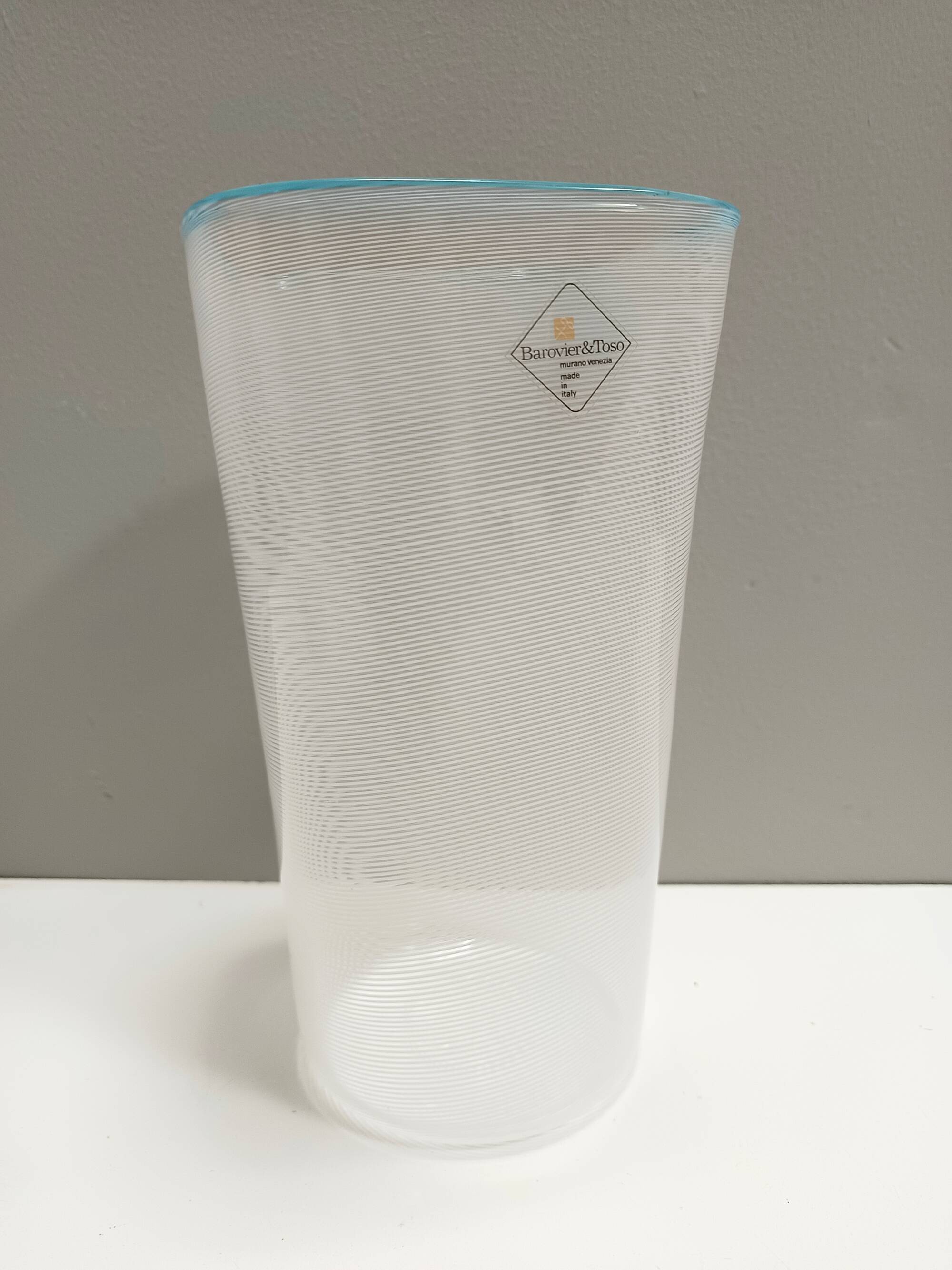 Murano Glass Vase by Ercole Barovier for Barovier & Toso, Labeled, Italy