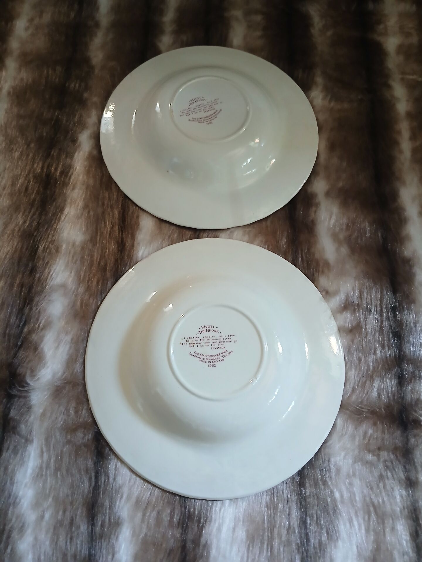2 English Myott deep plates