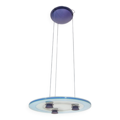 Luminaire suspension Aurora blue Arteluce1982