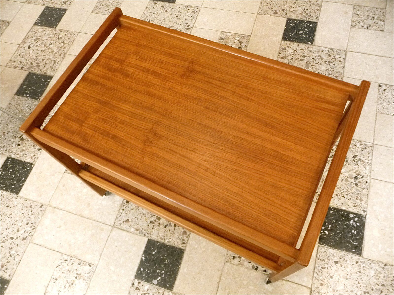 Modernist design bar or serving trolley in teak, Denmark1960s