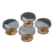 4 champagne glasses chiseled glass