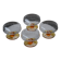 4 champagne glasses chiseled glass
