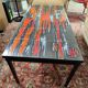Vintage 1970s coffee table in Valauris style