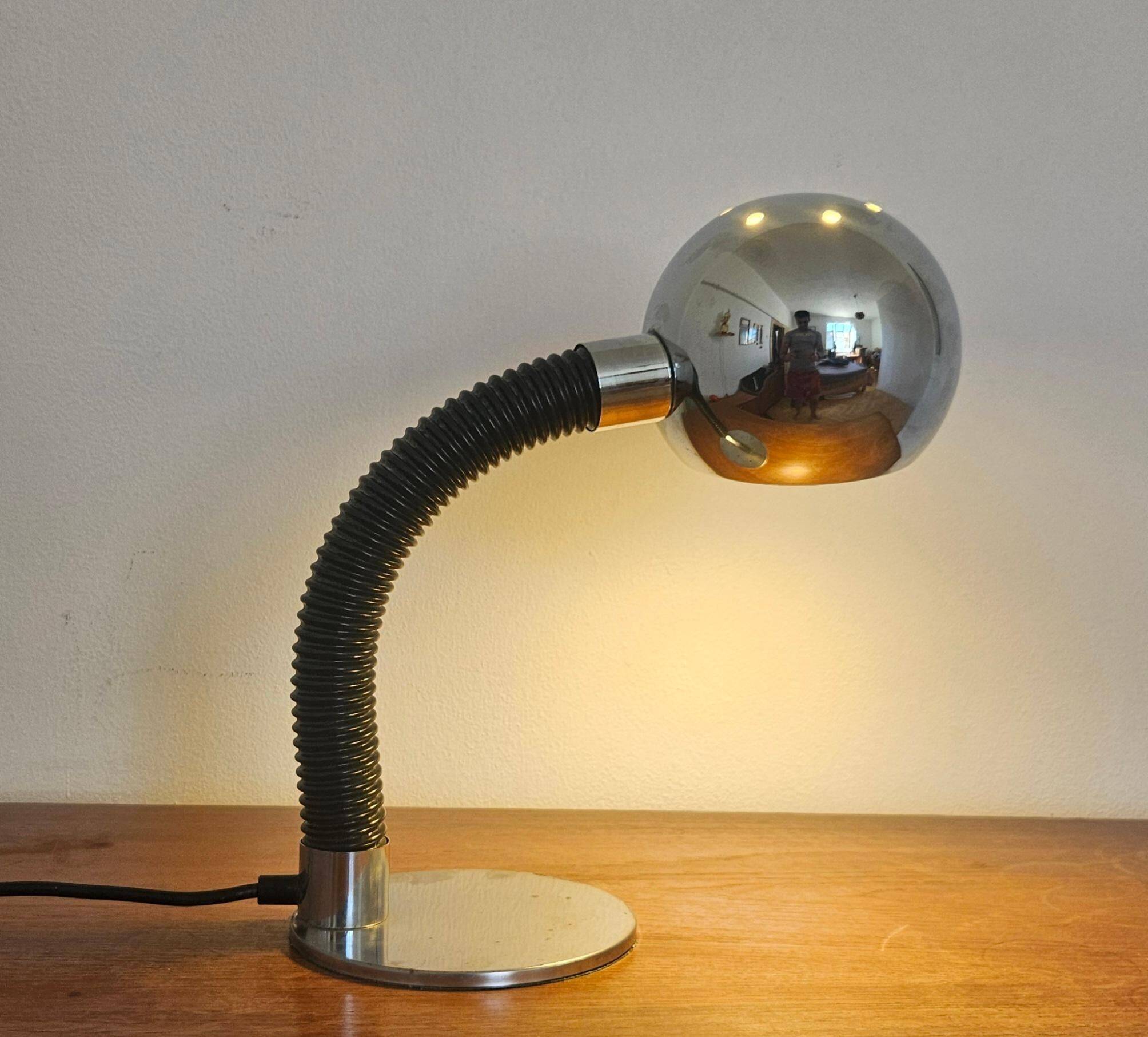 Midcentury Table Lamp Targetti Sankey, Space Age, Italy, 1970s