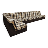 Canapé lounge modulaire vintage à motif à carreaux