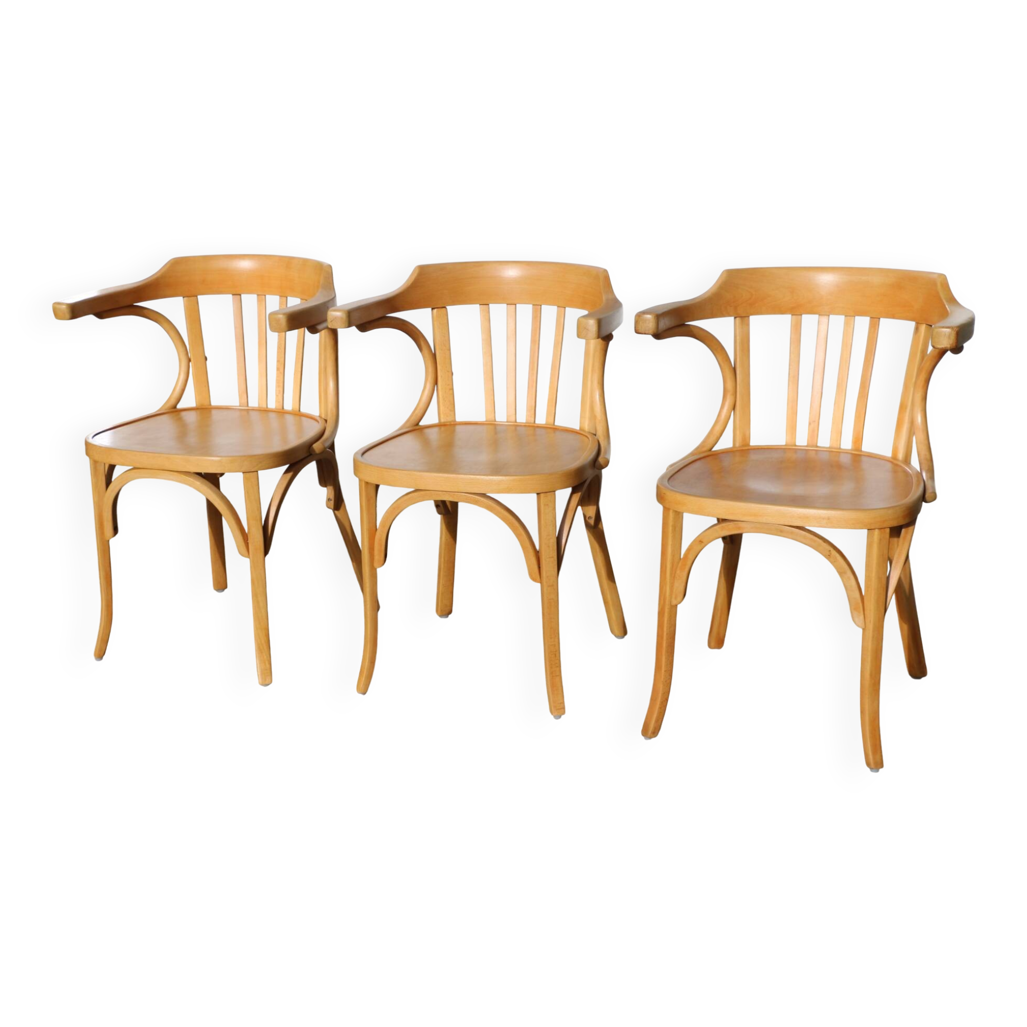 Light beech Baumann armchair