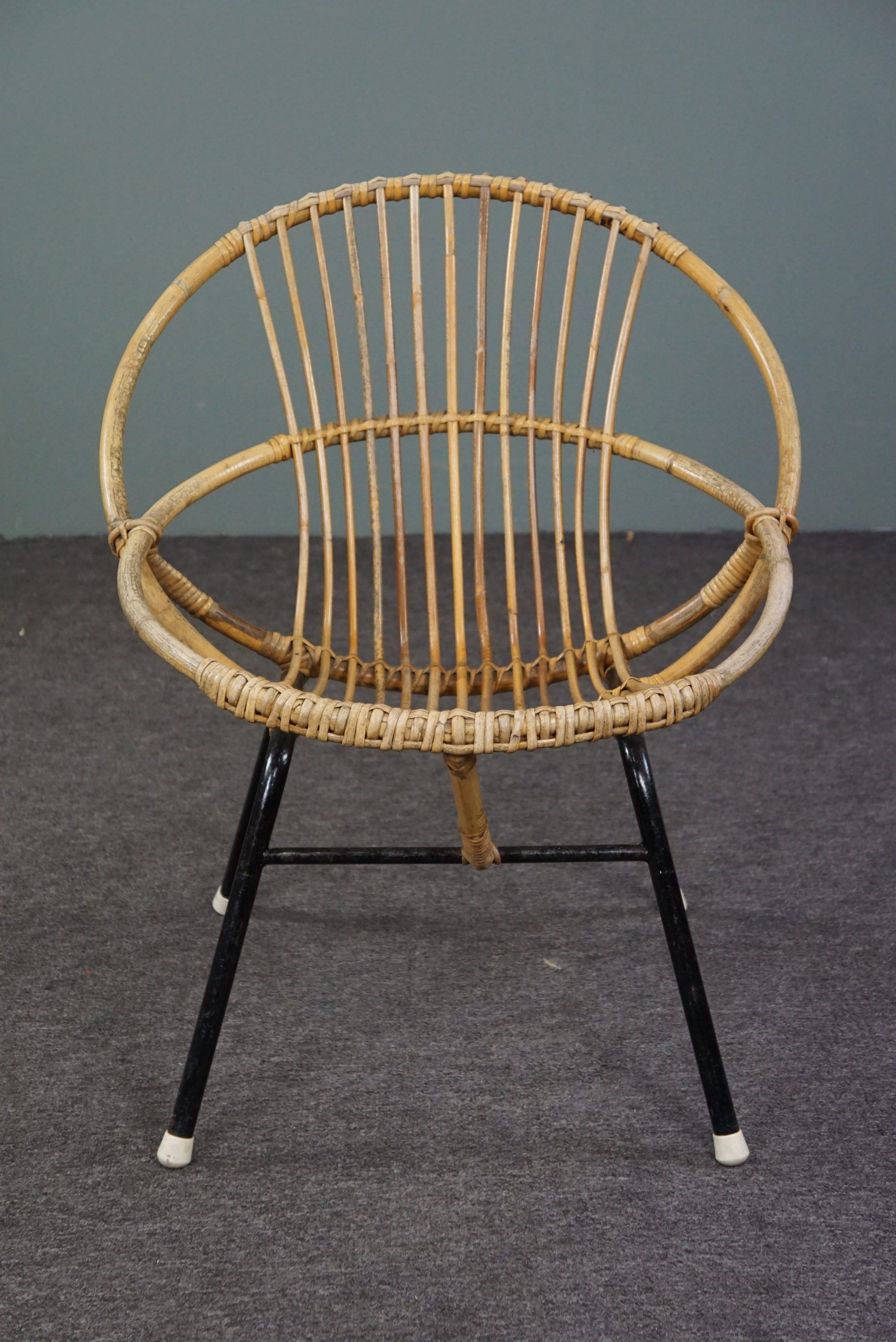 Rattan armchair Dutch Design 1960