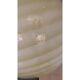 Contemporary Amber-White Sphere Pendant in Murano Glass