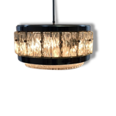 Danish drum shaped pressed glass