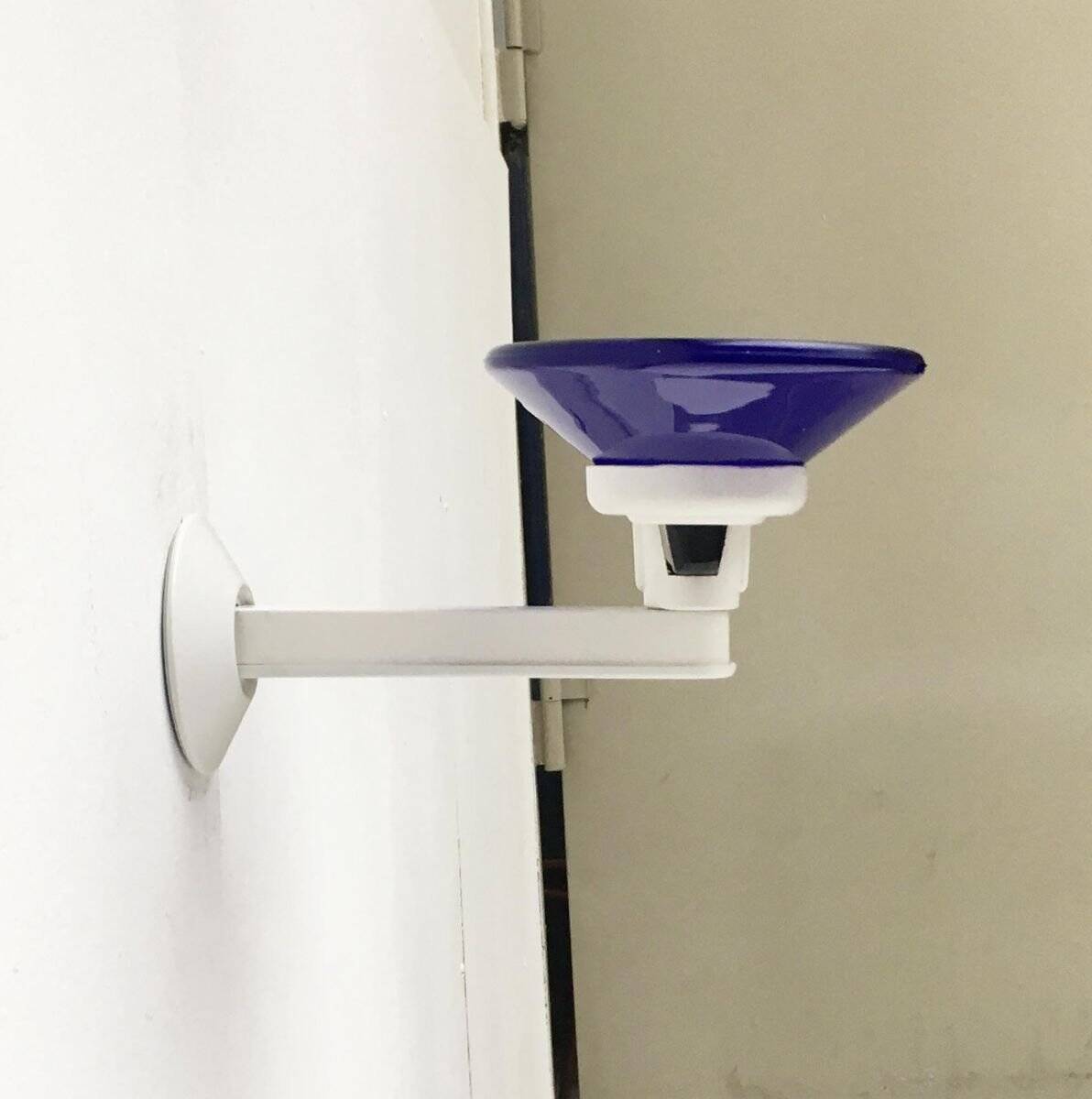 White vintage wall sconces Jill by Perry King, S. Miranda, G. Arnaldi for Arteluce, set of 2.