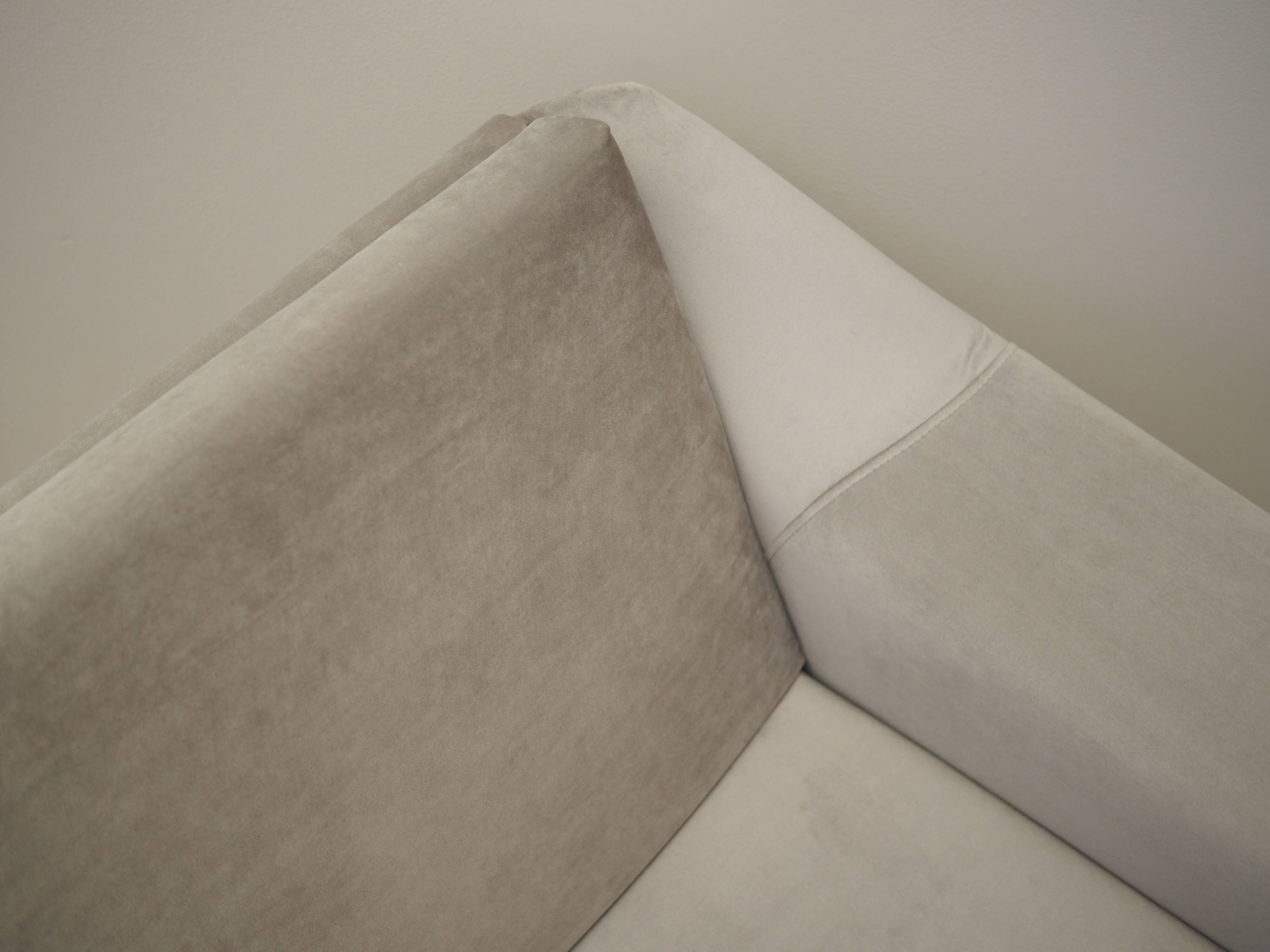 Canapé danois en velours gris, années 1980