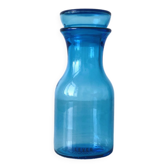 Apothecary jar - blue translucent glass pharmacy bottle