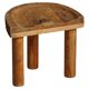 Carved pine stool, Swedish folk art, mid-20th century, 1950s.