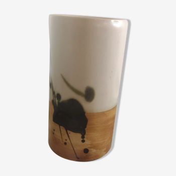 Vase roll in sandstone Pottery "La Colombe"