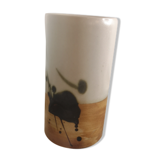 Vase roll in sandstone Pottery "La Colombe"