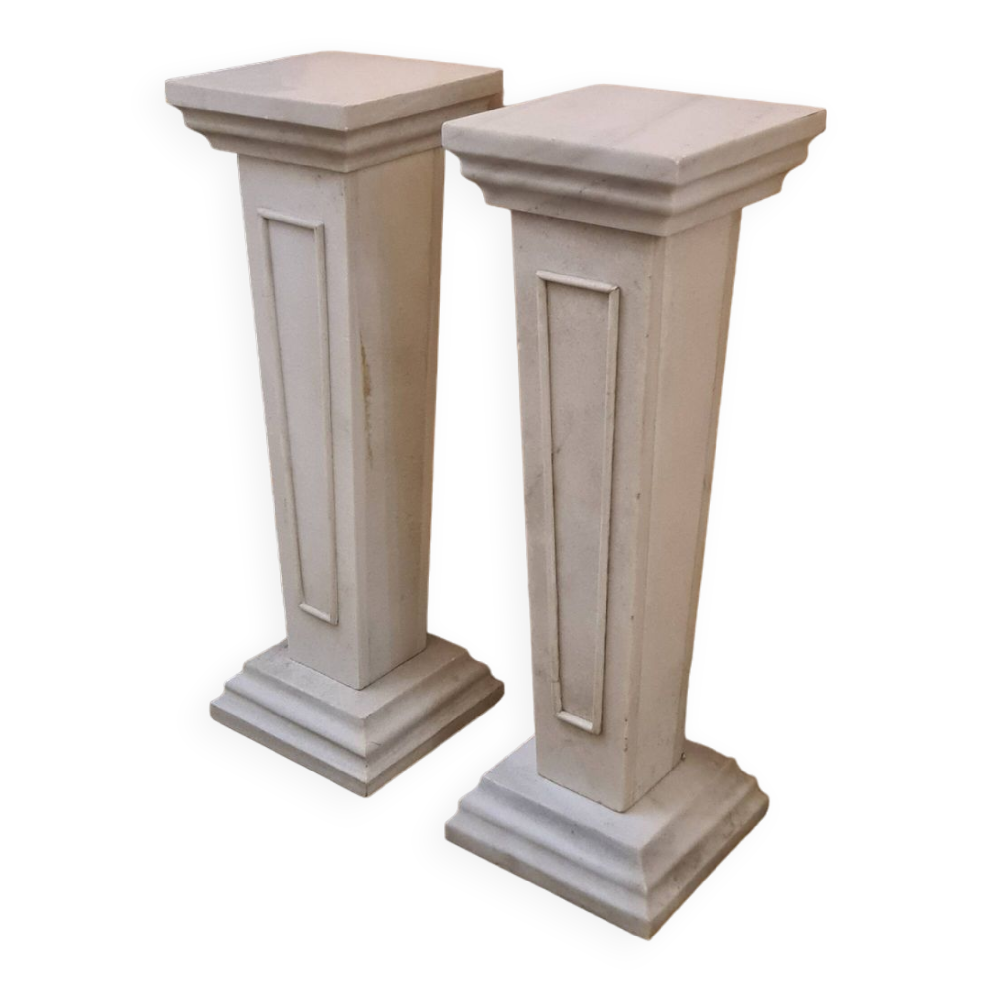 Pair of louis xvi style alabaster columns