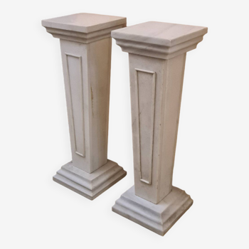 Pair of louis xvi style alabaster columns