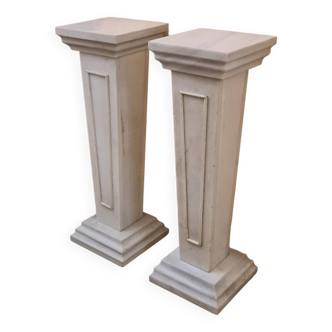 Pair of louis xvi style alabaster columns