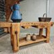Old workbench side table bathroom furniture 48 x 193 cm