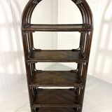 Large dark rattan rack display 1970’s