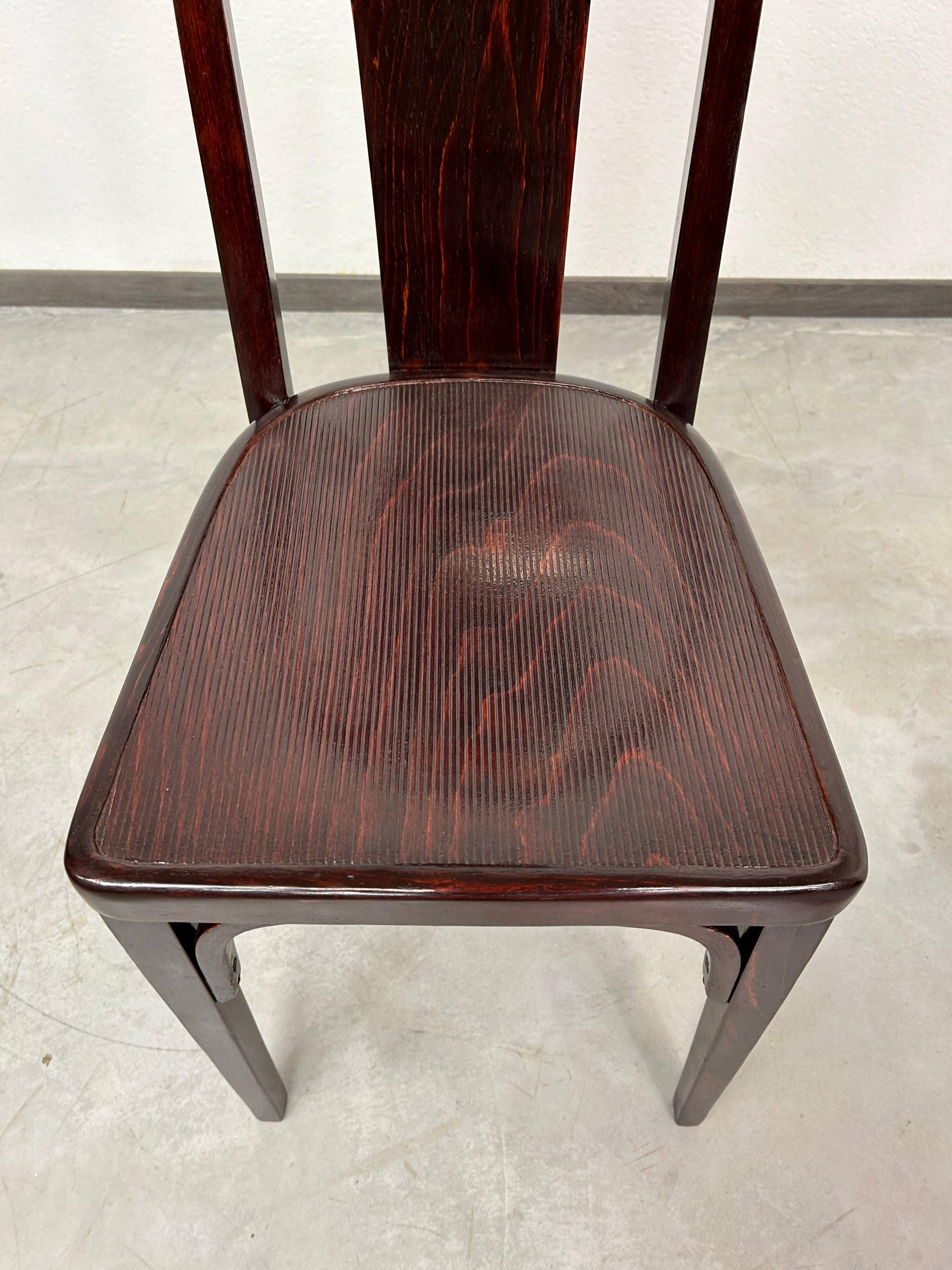Secession dining chair no. 373 attributed to Josef Hoffmann/Otto Prutscher for J&J Kohn