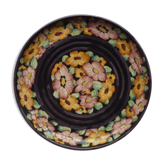 Vallauris Fase decor floral cermal dish