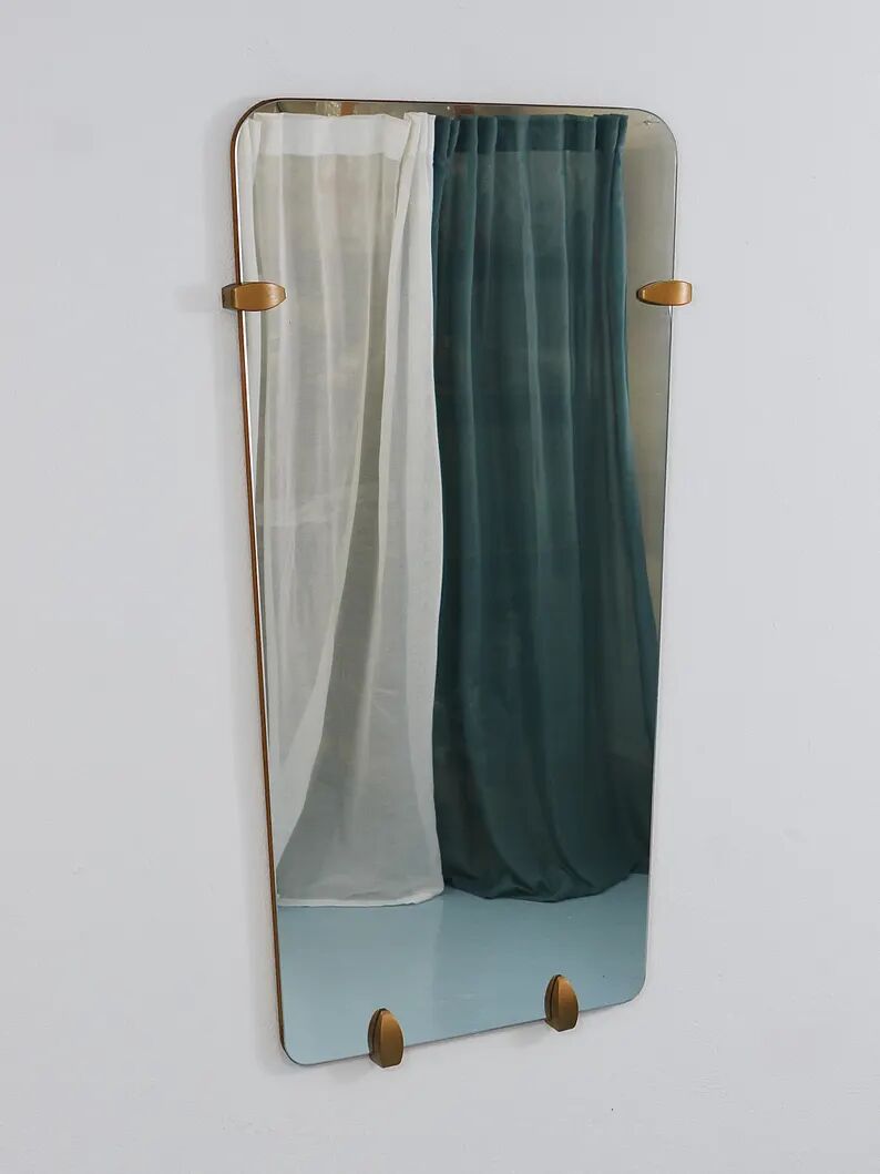 Large Trapezoidal Mid-Century Full-Length Wall Mirror, Vienna, Austria, 1950s
