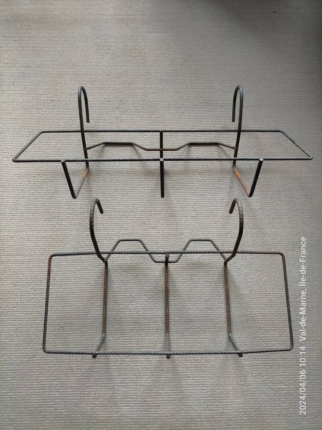 Vintage twisted iron planter