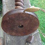 Art Deco twisted wood lamp. FREE DELIVERY