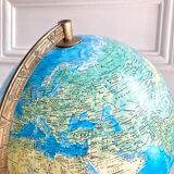 Luminous terrestrial globe world map